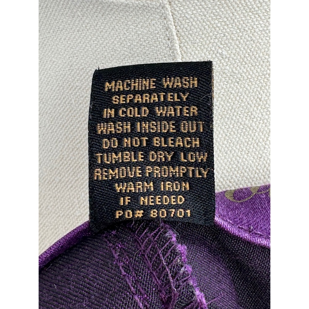 Celebrity Gold Skinny Pants Purple Stretch Mid Rise 8 - Picture 7 of 7